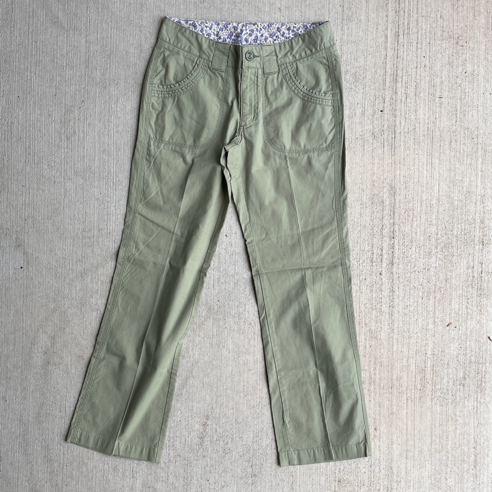 Carhartt Green Vintage Straight-Leg Cotton Chinos Pants Women’s 6